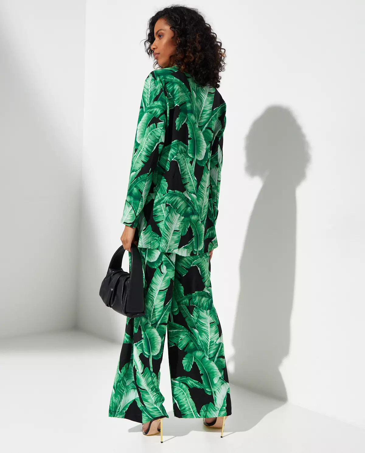 Marynarka-sukienka w zielony print Jungle - Image #2