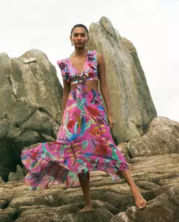 Wzorzysta sukienka maxi Zamia - Image #3