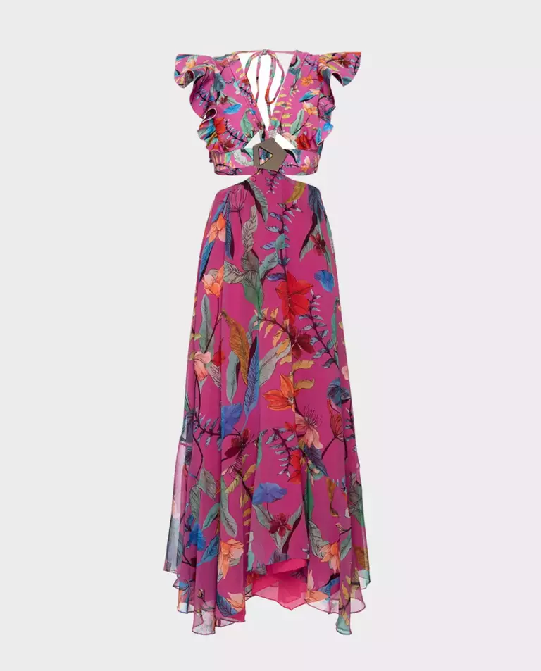 Wzorzysta sukienka maxi Zamia - Image #1