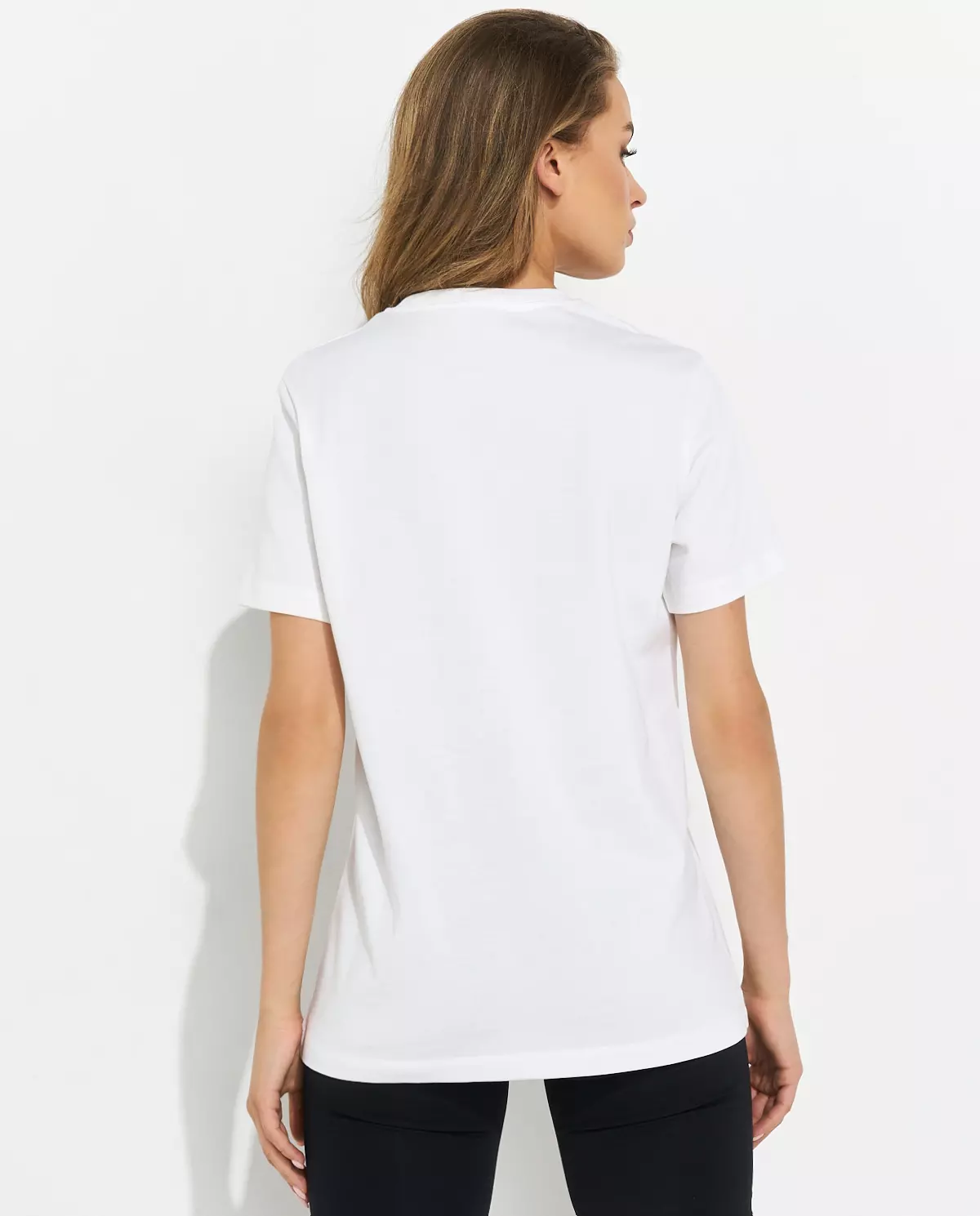 Bawełniany biały t-shirt z nadrukiem - Image #1