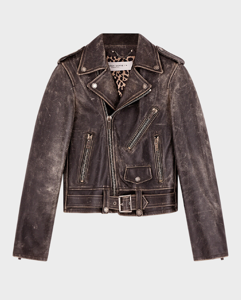 Skórzana kurtka typu biker