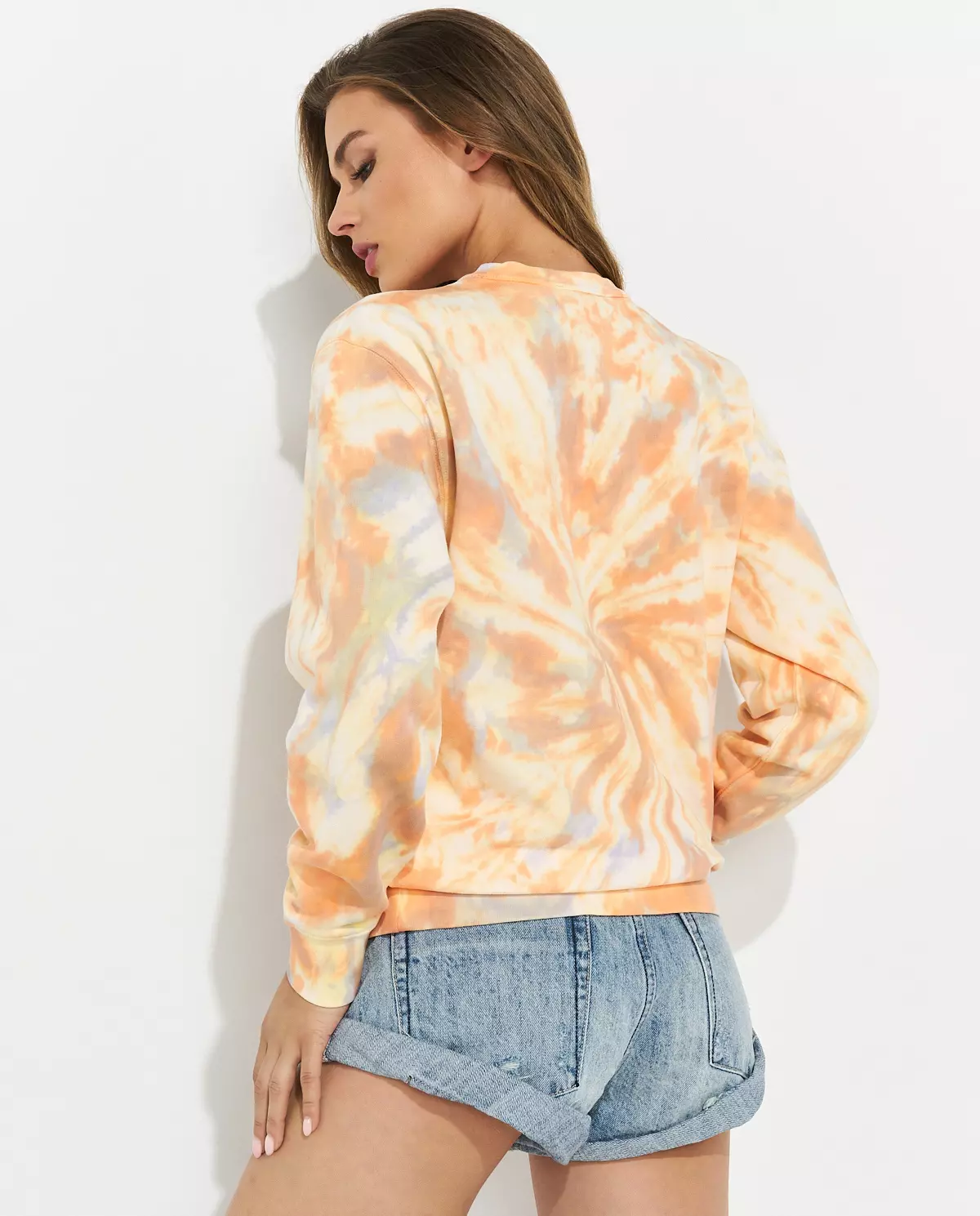 Pomarańczowa bluza we wzór tie-dye - Image #1