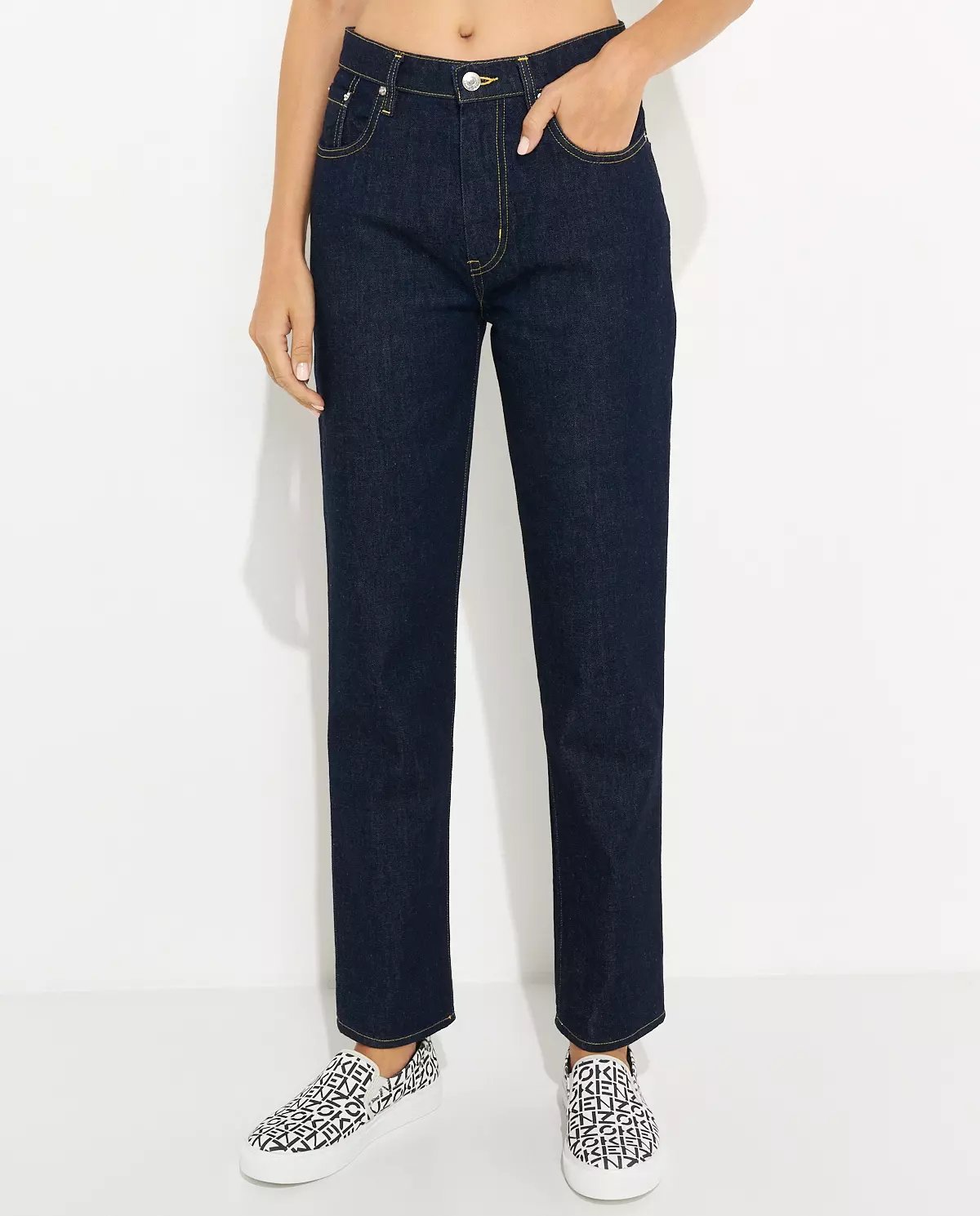 Granatowe jeansy Slim Fit - Image #0