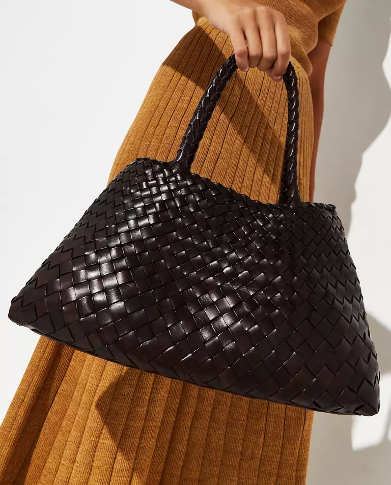 Brązowa pleciona torebka Santa Croce