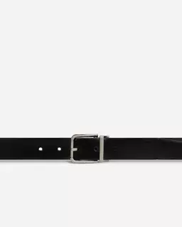 Skórzany czarny pasek z klamrą - Image #3