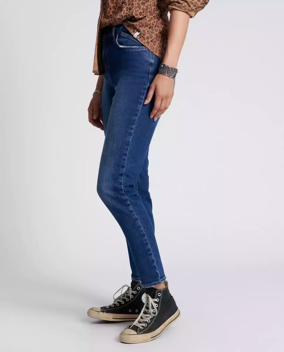 Niebieskie jeansy Legend High Waist Mom - Image #2