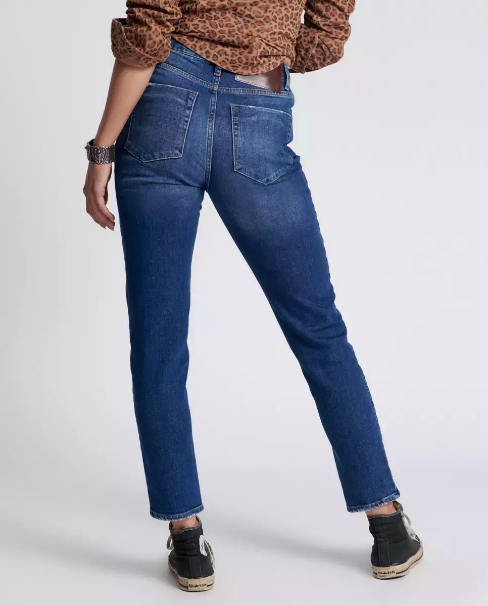 Niebieskie jeansy Legend High Waist Mom - Image #3