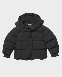 Czarna kurtka parka z logo - Image #0