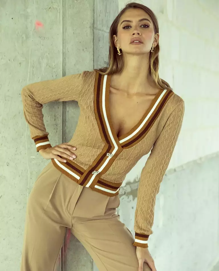 Brązowy sweter Brigitte