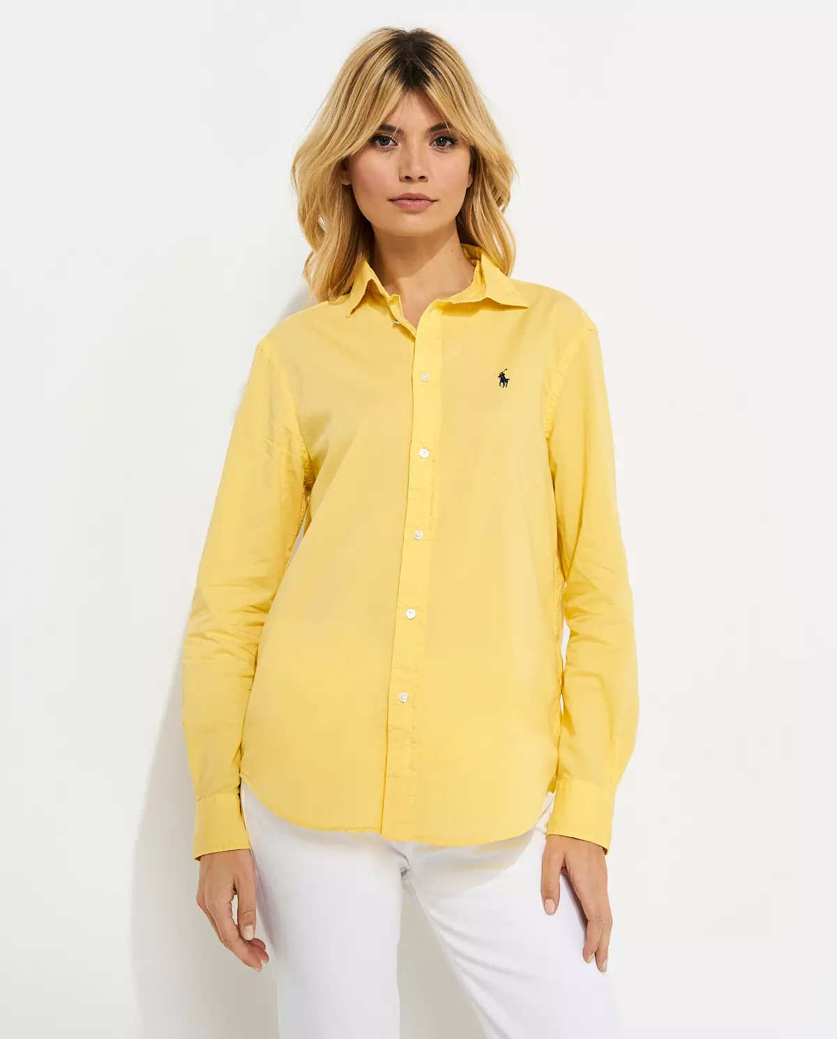 Żółta bawełniana koszula Relaxed Fit - Image #0