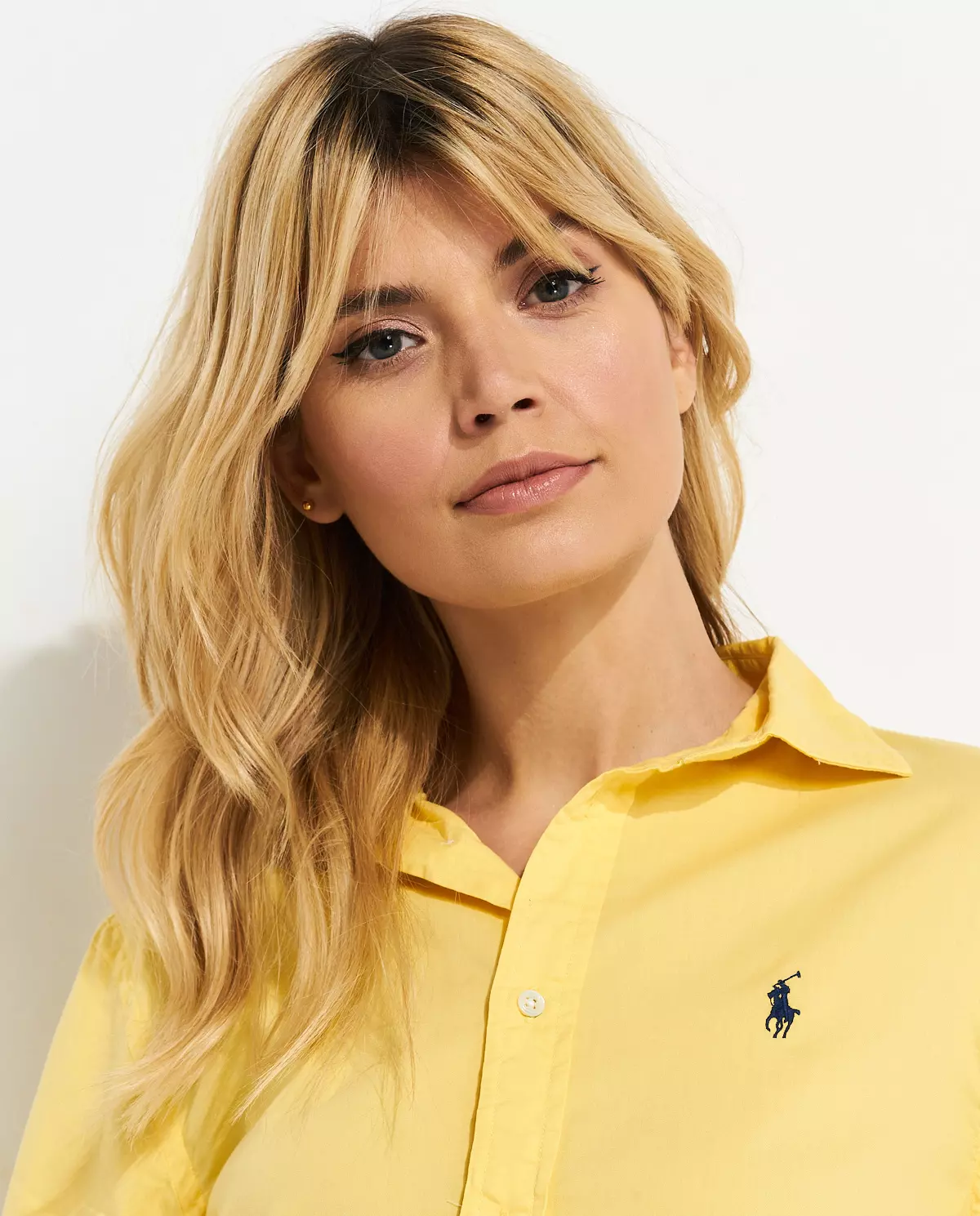 Żółta bawełniana koszula Relaxed Fit - Image #4