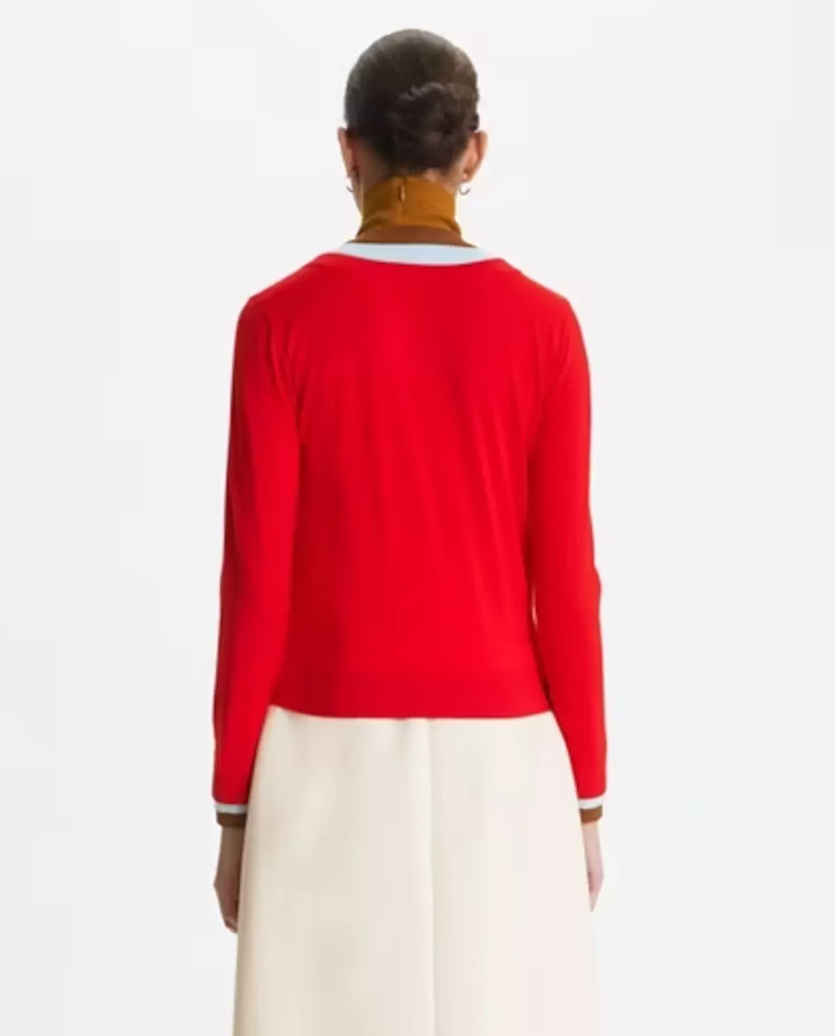 Czerwony sweter w szpic - Image #2