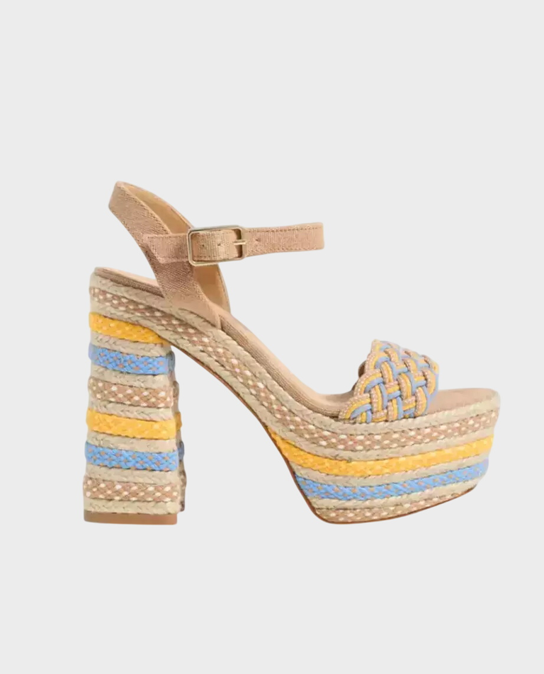 Kolorowe sandały na platformie Anne
