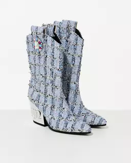 Niebieskie tweedowe kowbojki - Image #1