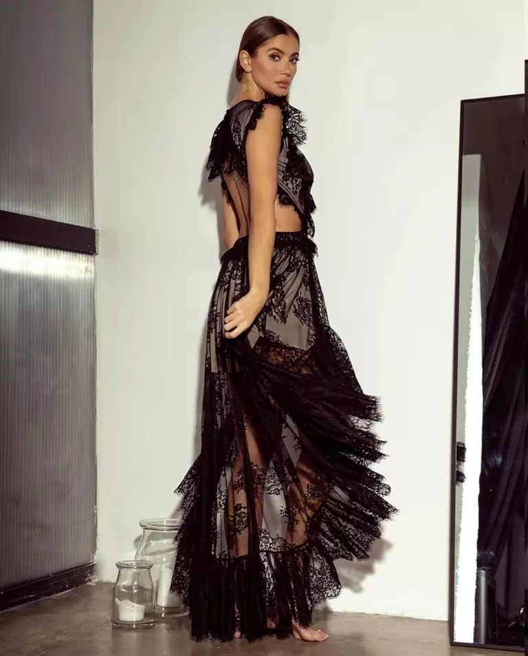 Czarna koronkowa sukienka Giza