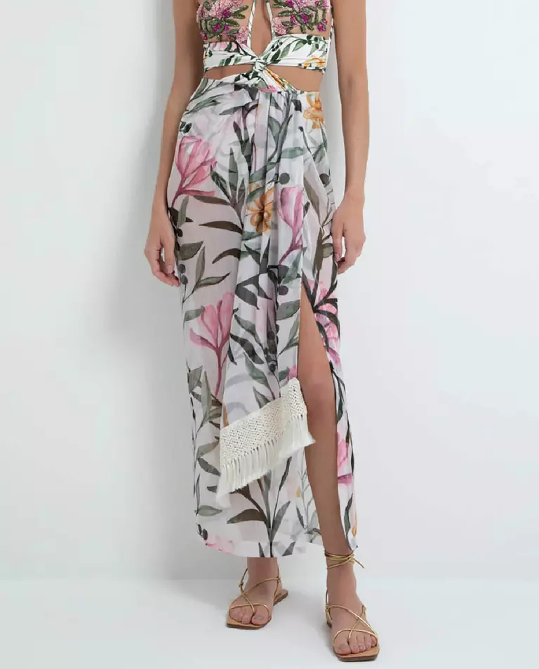 Spódnica plażowa z frędzlami