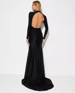 Czarna sukienka z różą - Image #2