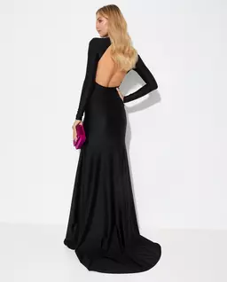 Czarna sukienka z różą - Image #4