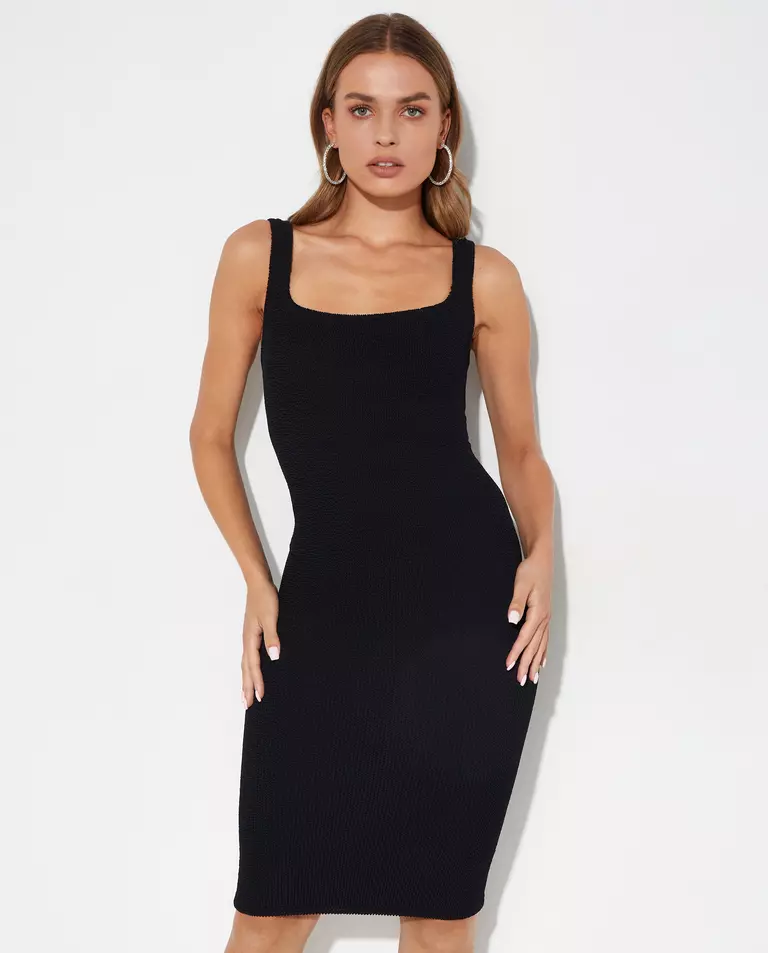 Czarna sukienka mini na ramiączkach - Image #2