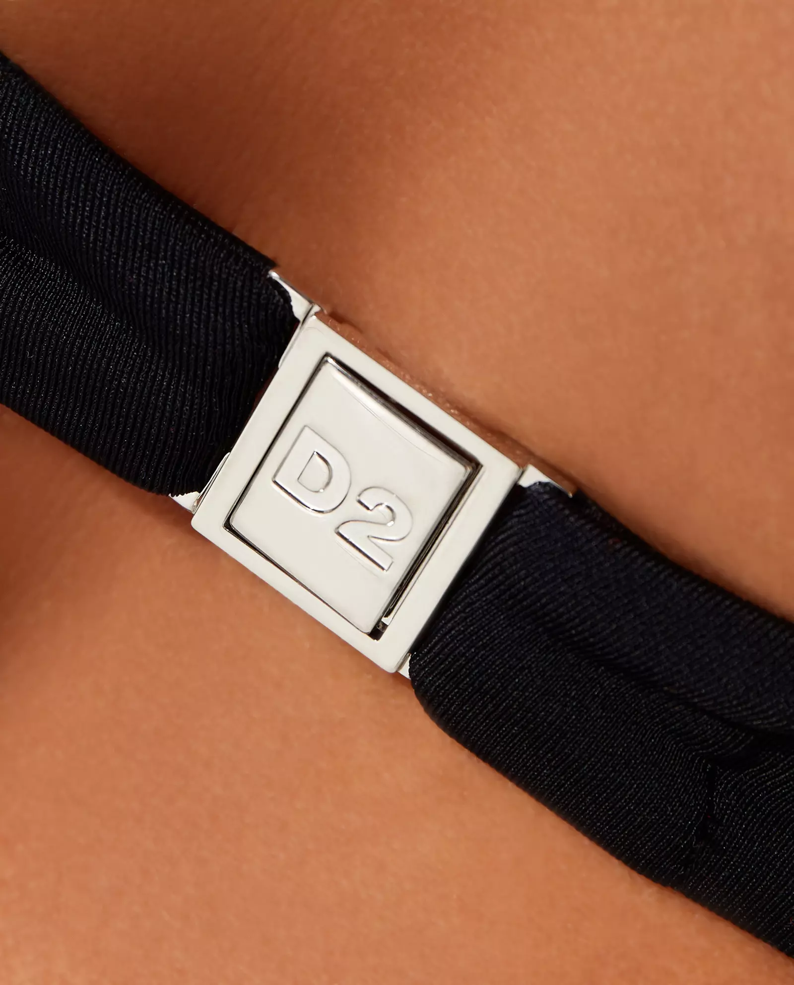 Czarny top od bikini z logo - Image #4