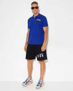 Niebieska koszulka polo z logo - Image #2