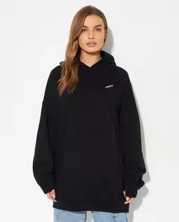 Czarna bluza oversize z kapturem - Image #3