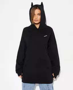 Czarna bluza oversize z kapturem - Image #0
