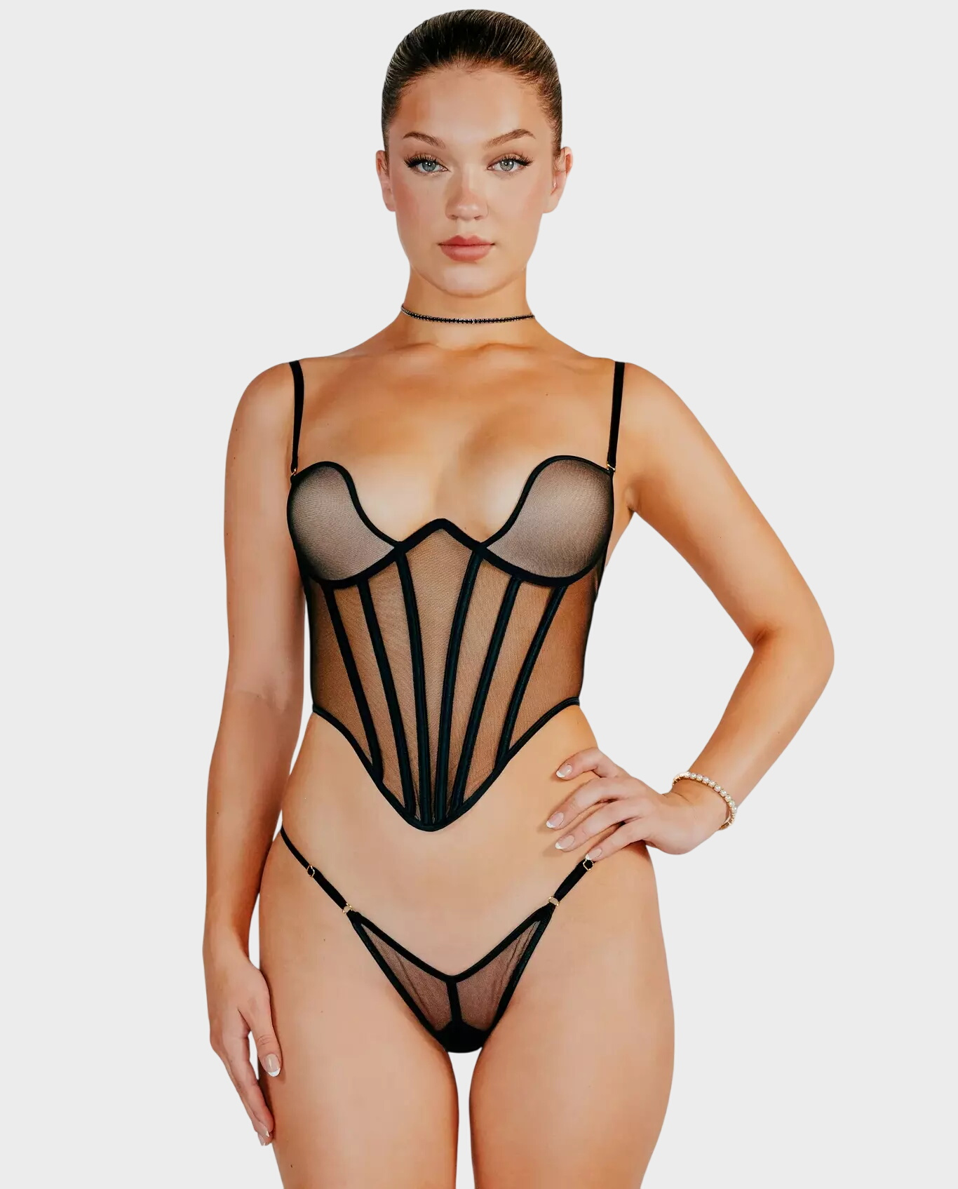 Tiulowy gorset Hailey - Image #1