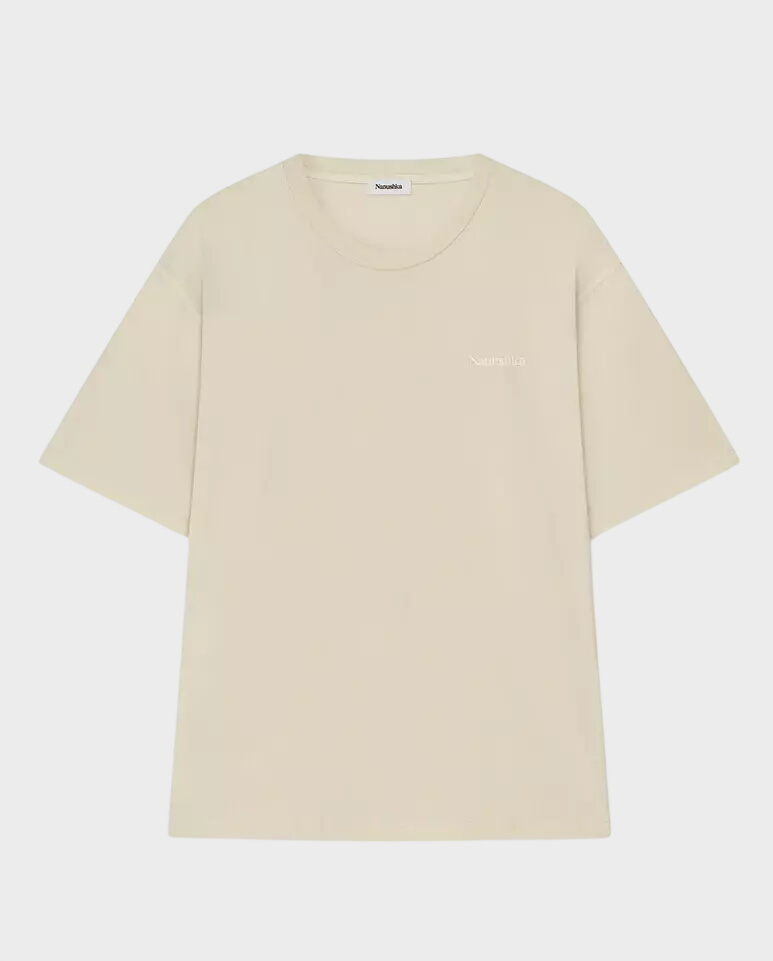 Beżowy bawełniany t-shirt Reece - Image #0