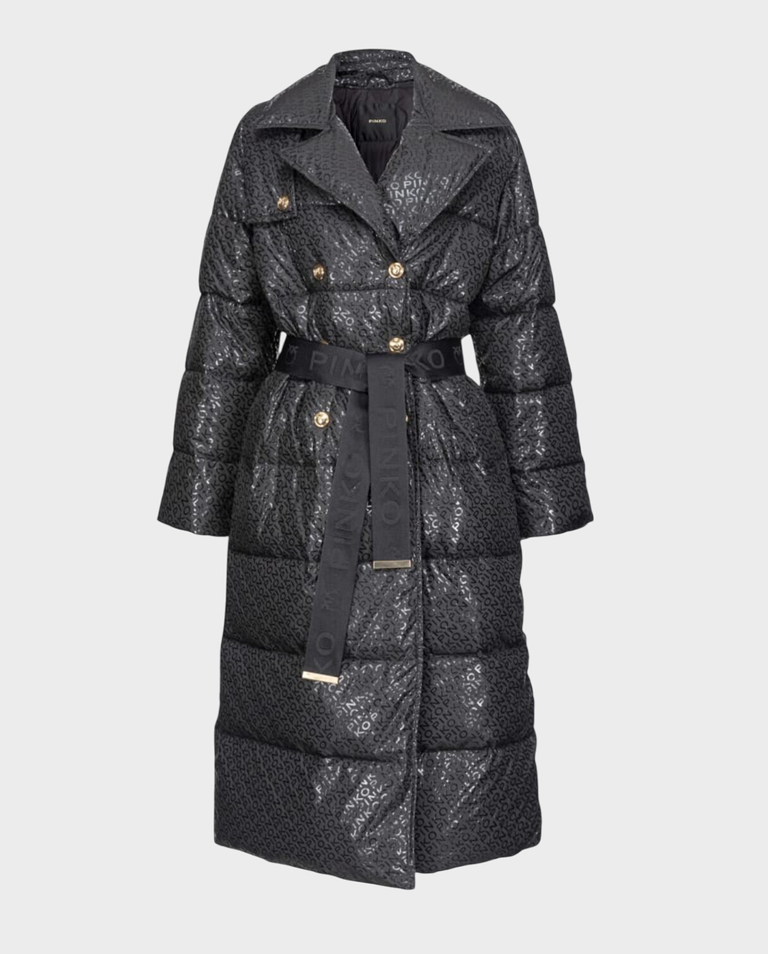 Czarny płaszcz puchowy Toner