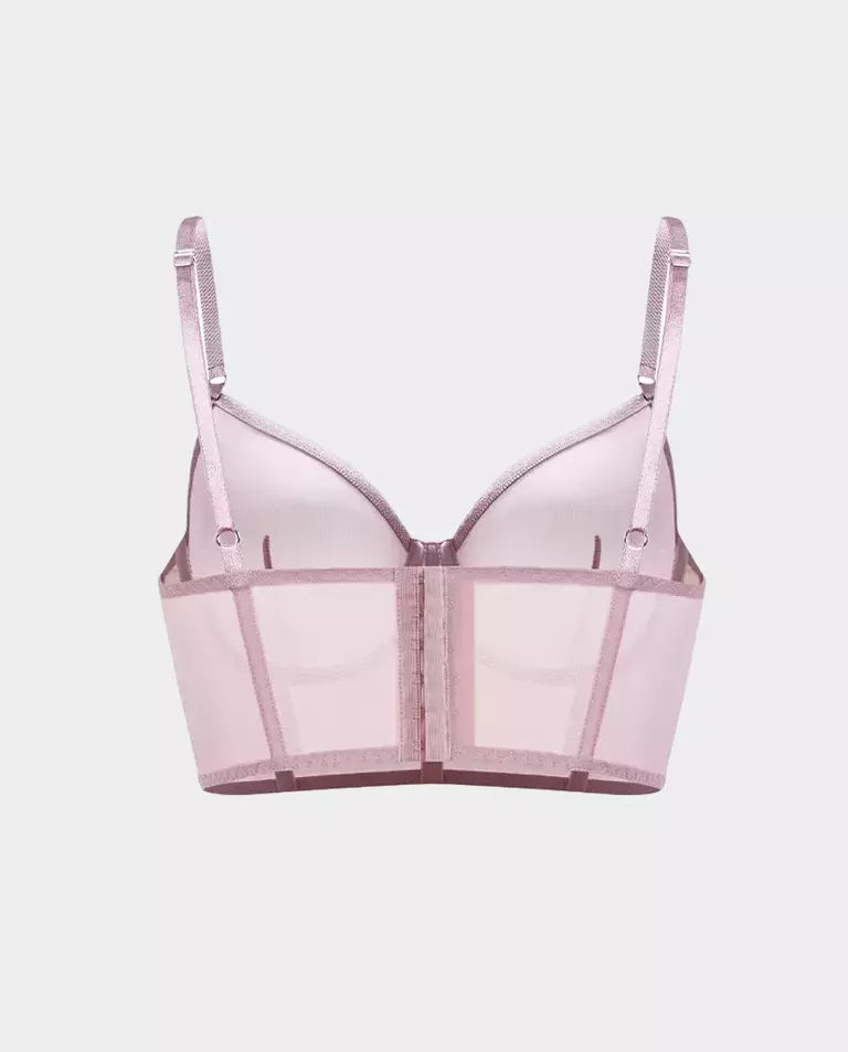 Jasnoróżowy biustonosz z siateczki Unnamed 2.0