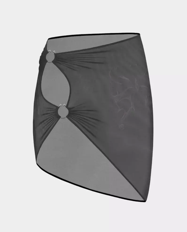 Czarna spódnica z siateczki Ava - Image #2