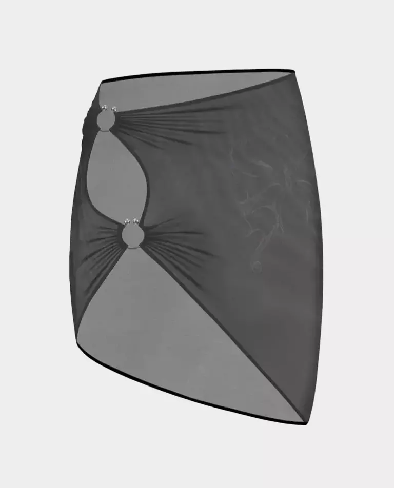 Czarna spódnica z siateczki Ava - Image #2