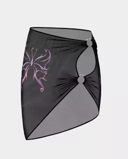 Czarna spódnica z siateczki Ava - Image #0