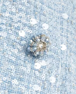 Niebieska spódnica mini z cekinami - Image #3