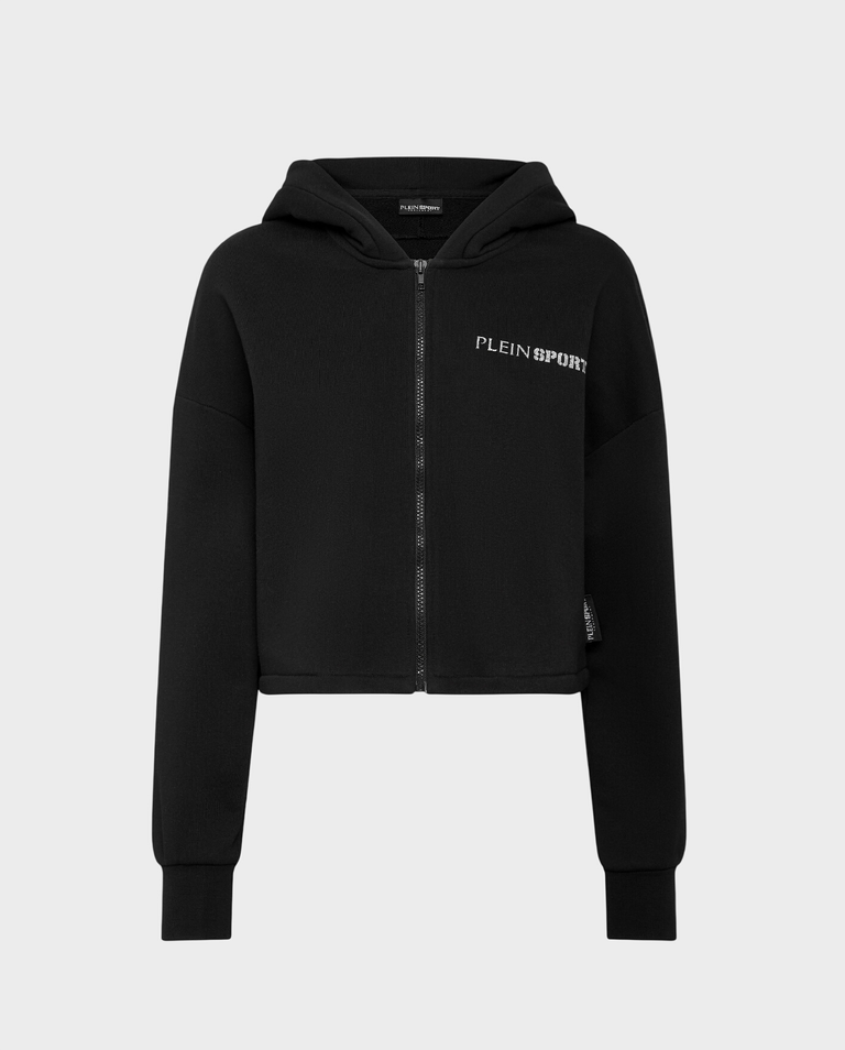 Czarna bluza z kapturem Scratch