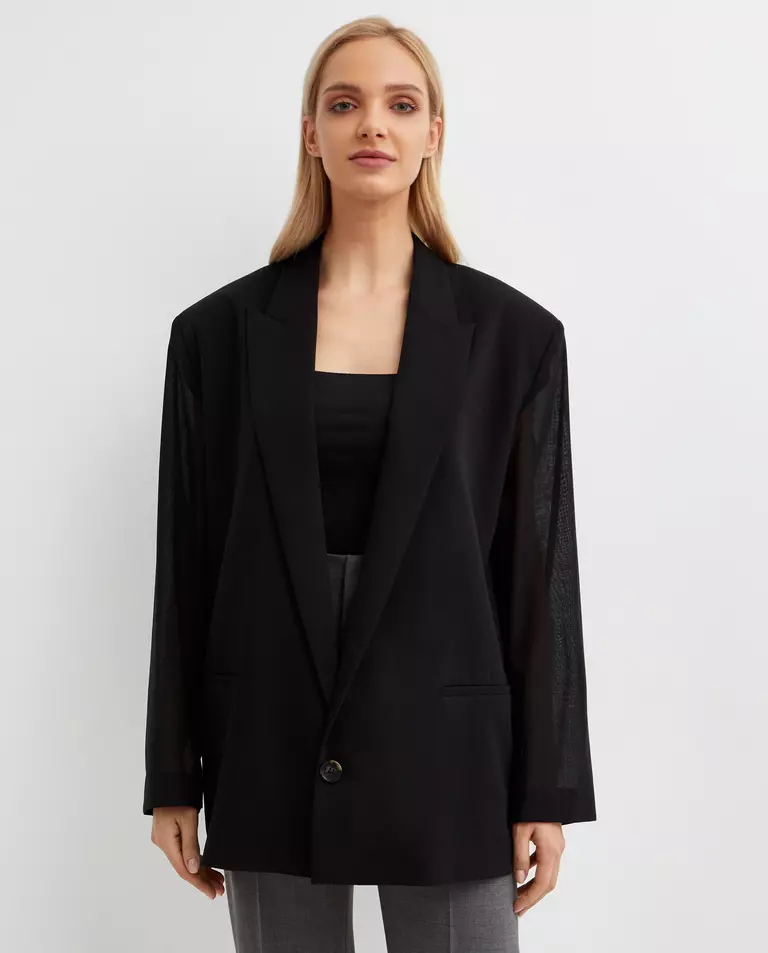 Marynarka oversize z wełną