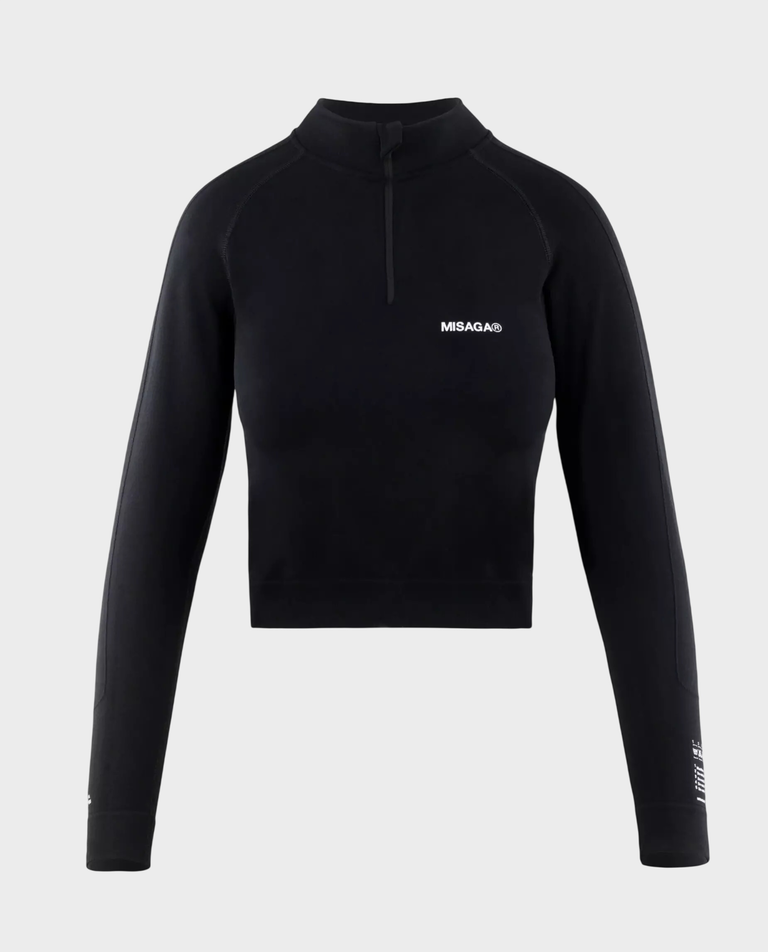 Czarny longsleeve seamless