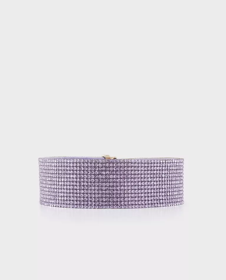 Fioletowy naszyjnik choker Charlotte