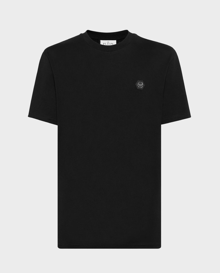 Czarny t-shirt z kryształami