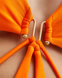 Pomarańczowy jednoczęściowy strój kąpielowy - Image #3