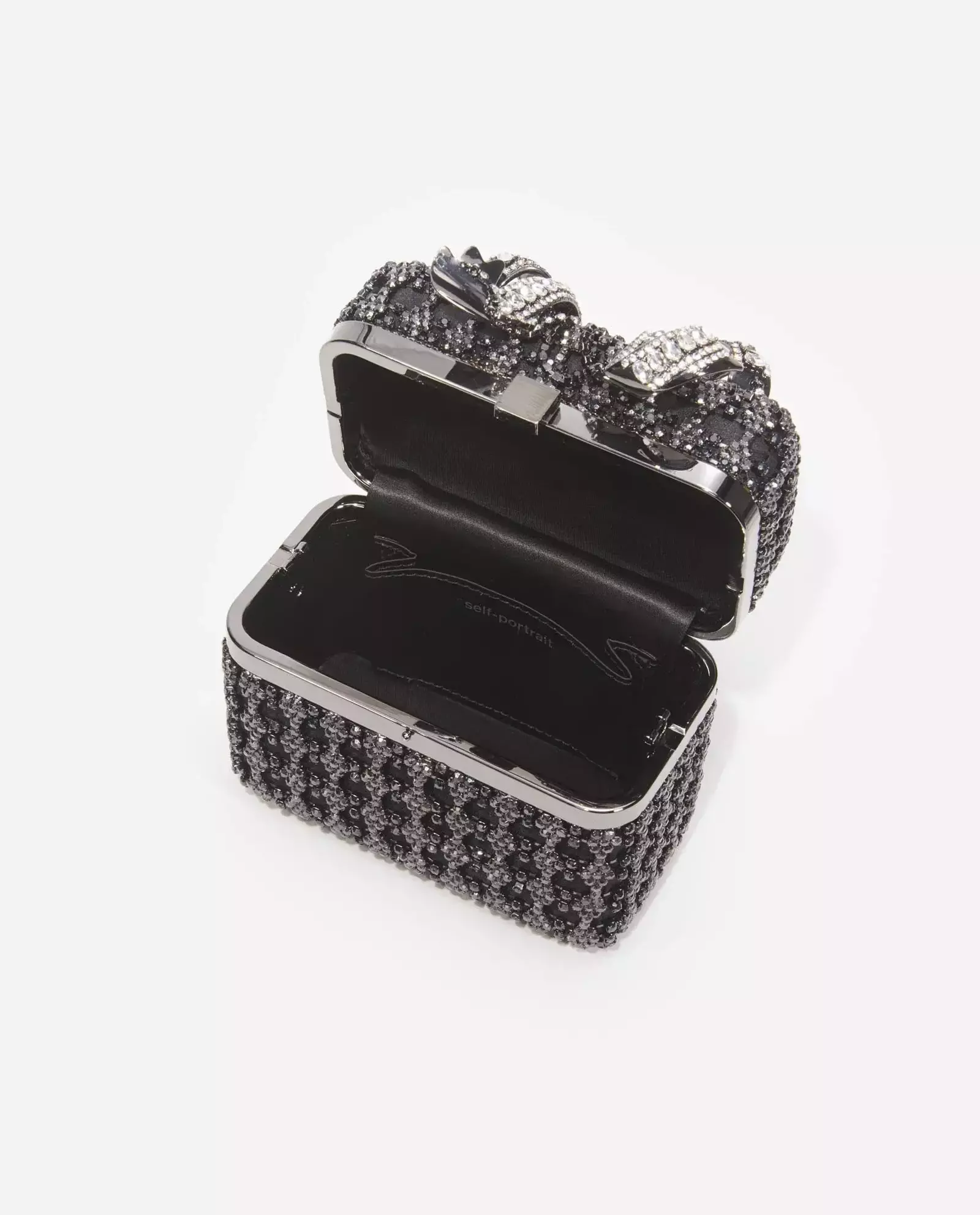 Czarna torebka wysadzana kryształkami - Image #2