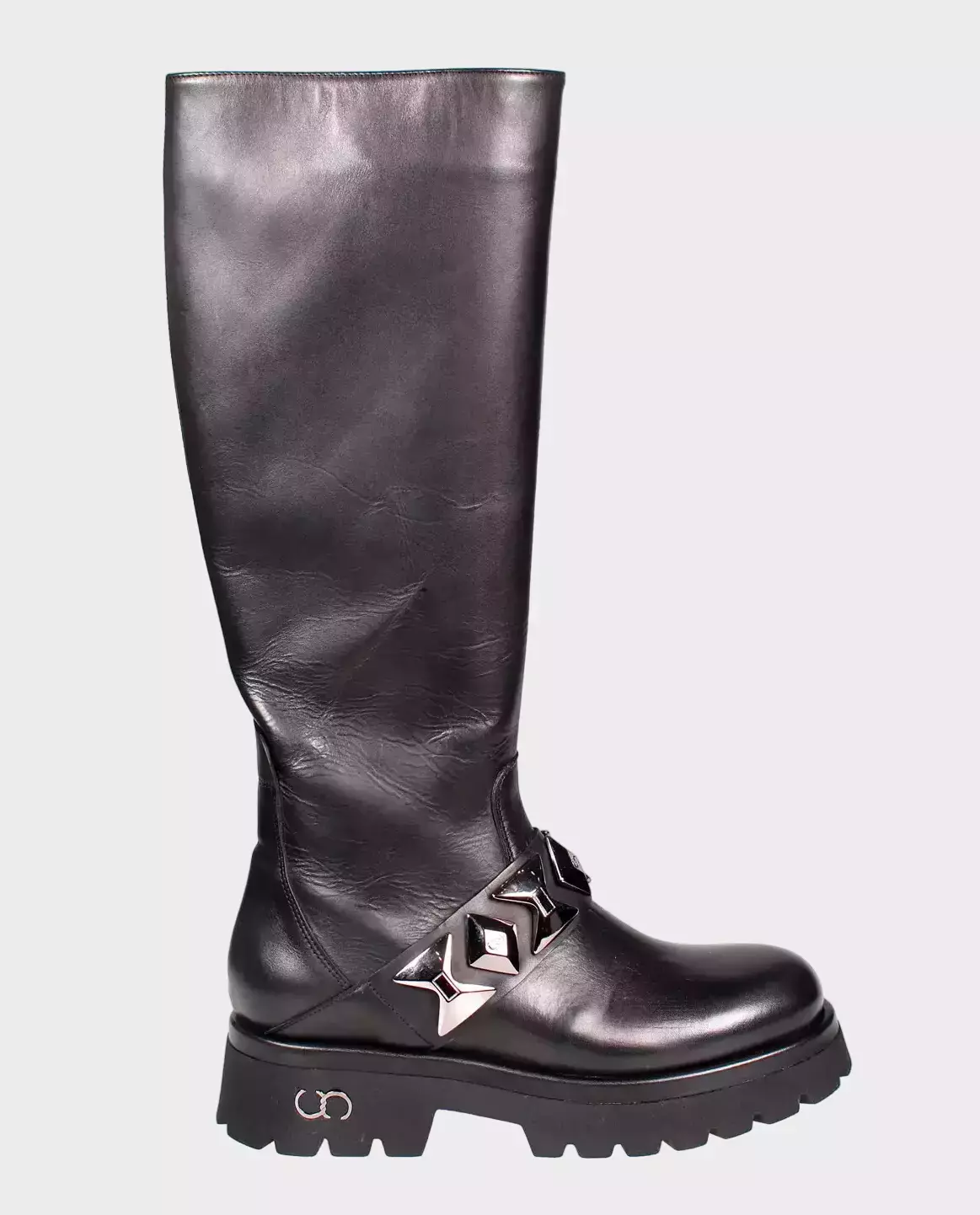 Wysokie kozaki z ozdobnym paskiem - Image #0