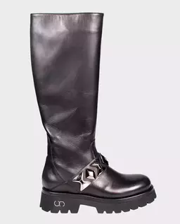 Wysokie kozaki z ozdobnym paskiem - Image #0