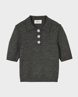 Sweterkowa bluzka polo - Image #0