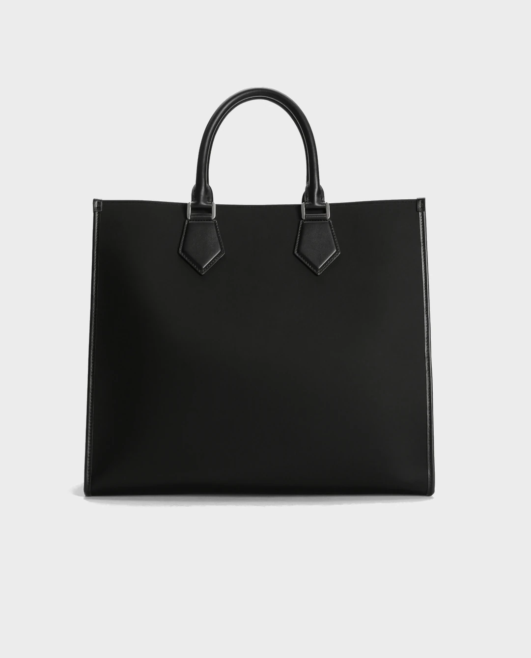 Czarna nylonowa torba shopper z logo - Image #2