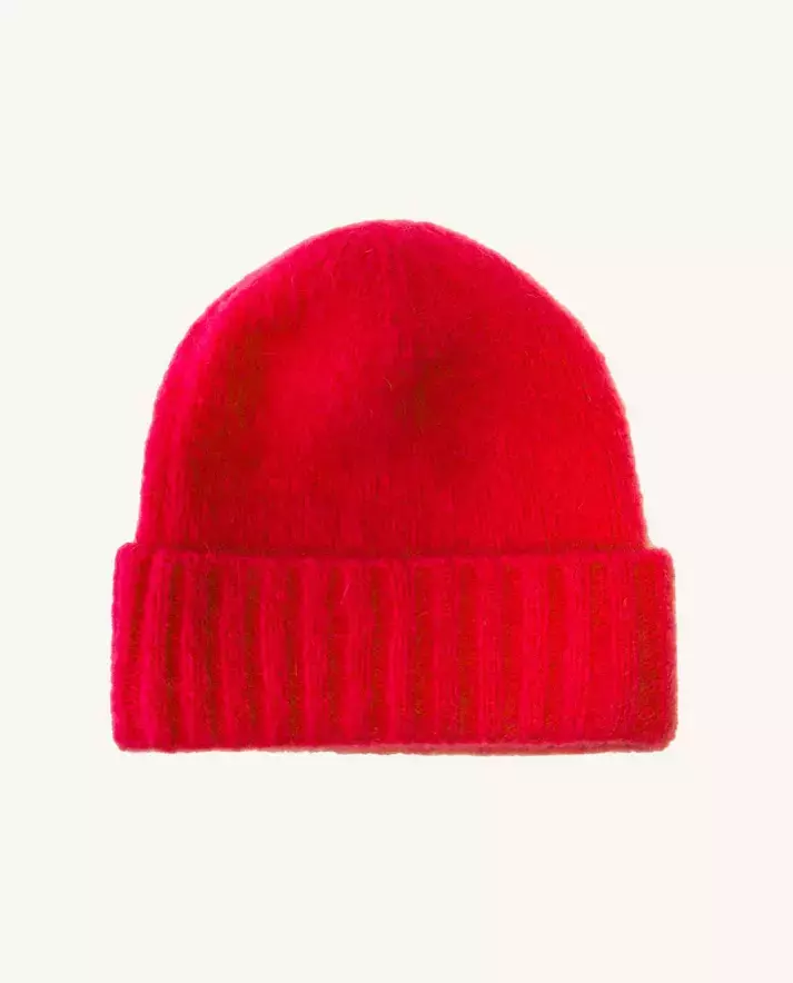 Czerwona moherowa czapka Bondi - Image #3