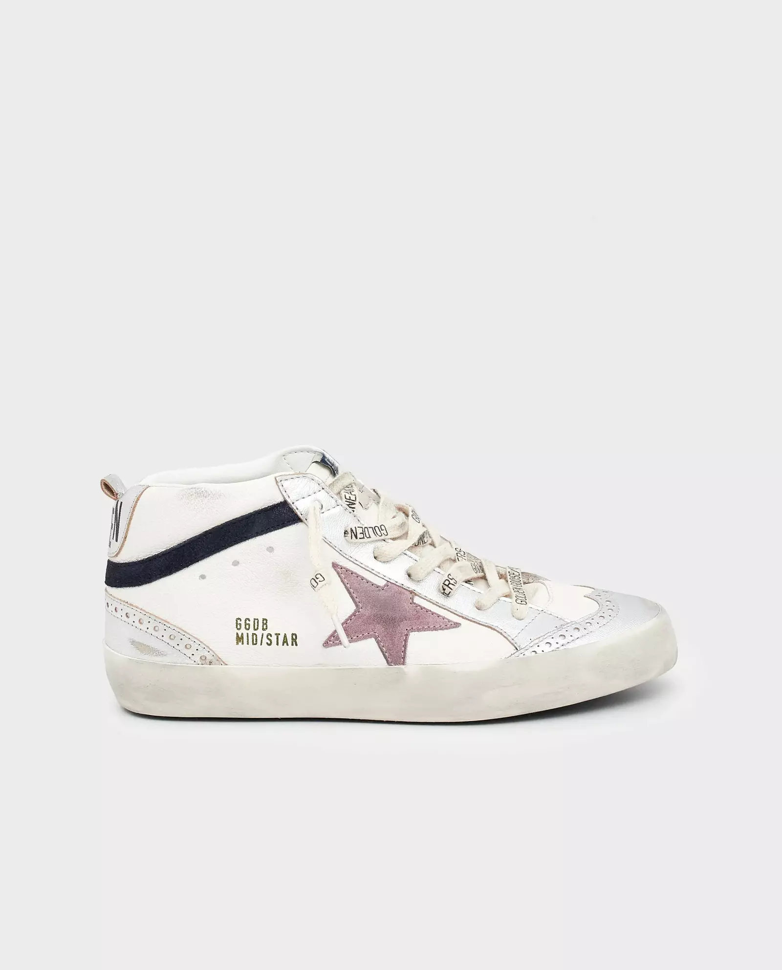 Skórzane sneakersy za kostkę z gwiazdą - Image #0