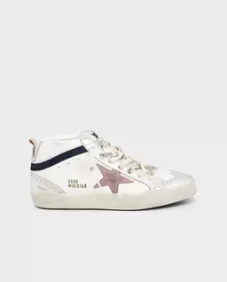 Skórzane sneakersy za kostkę z gwiazdą - Image #0