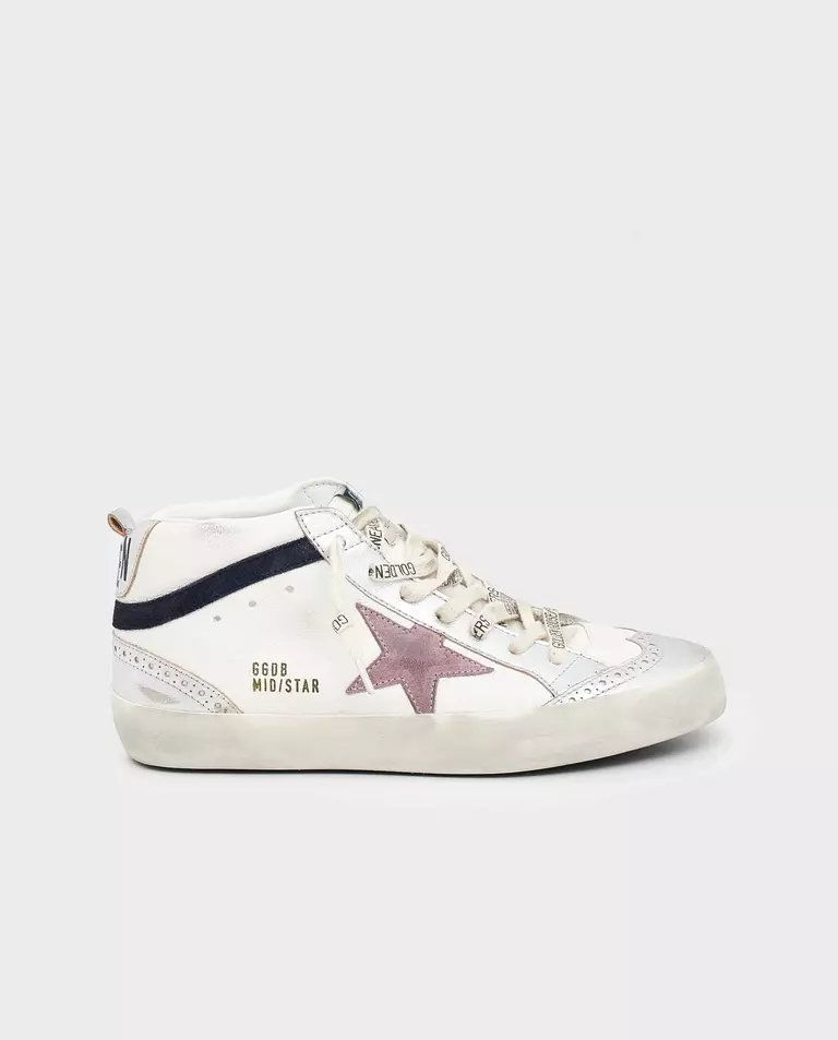 Skórzane sneakersy za kostkę z gwiazdą